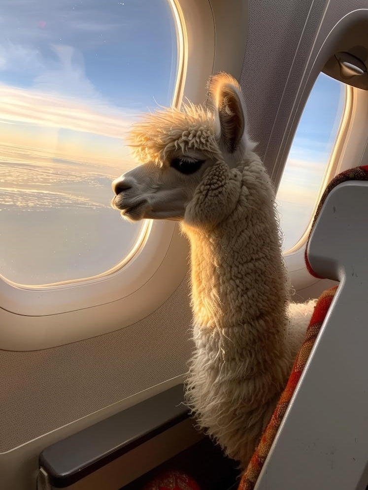 Llama On A Plane