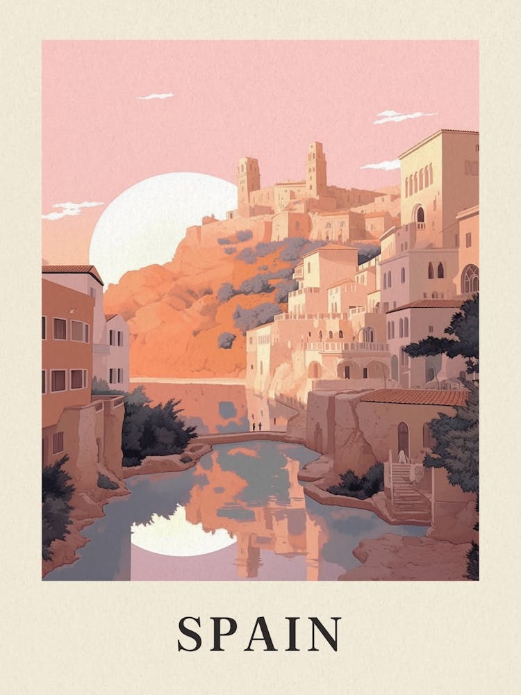 Vintage Travel Poster Spain