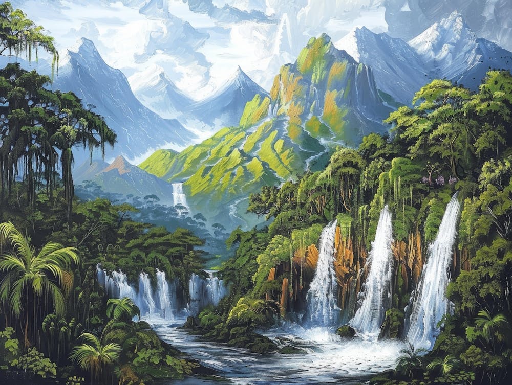 Waterfalls In The Jungle