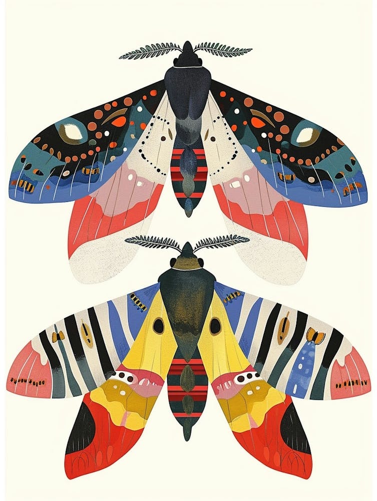 Colourful Insect Illustration Moth 57