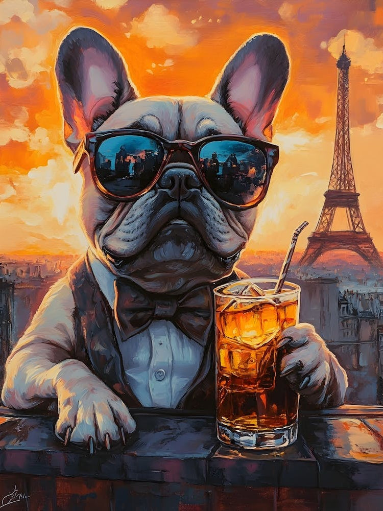 Whimsical Frenchies At The Bar 17