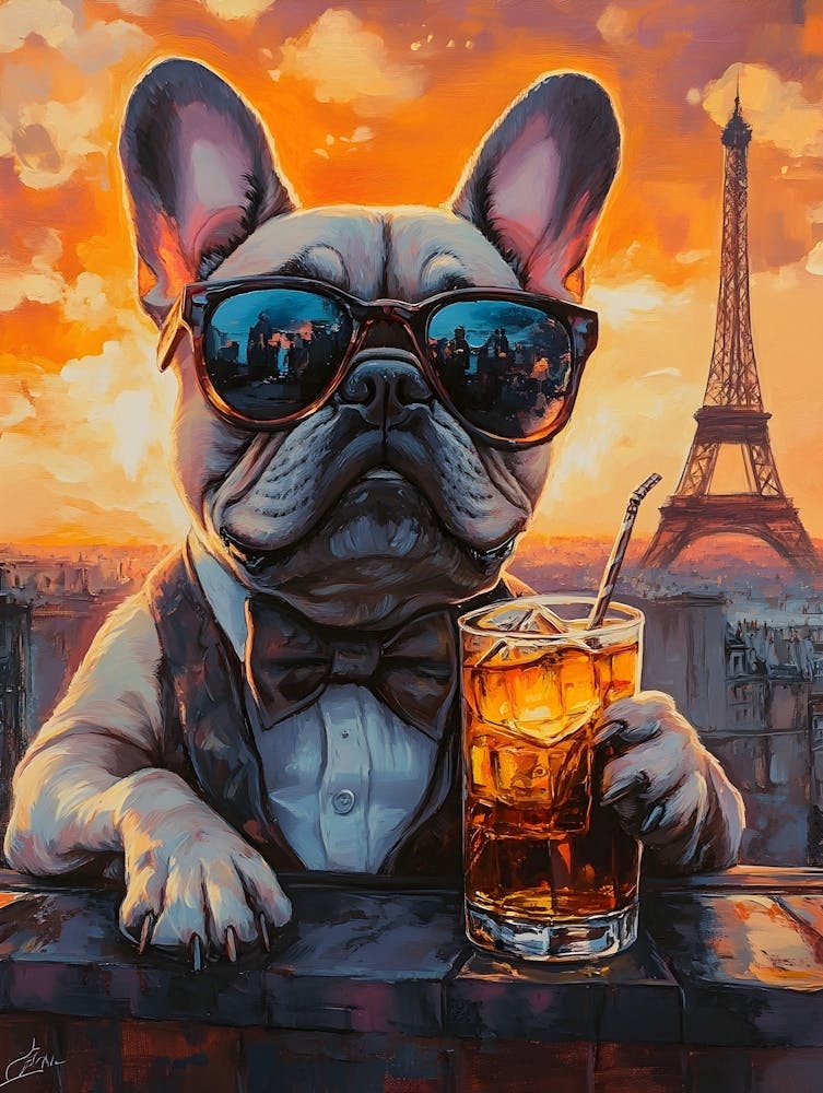 Whimsical Frenchies At The Bar 17