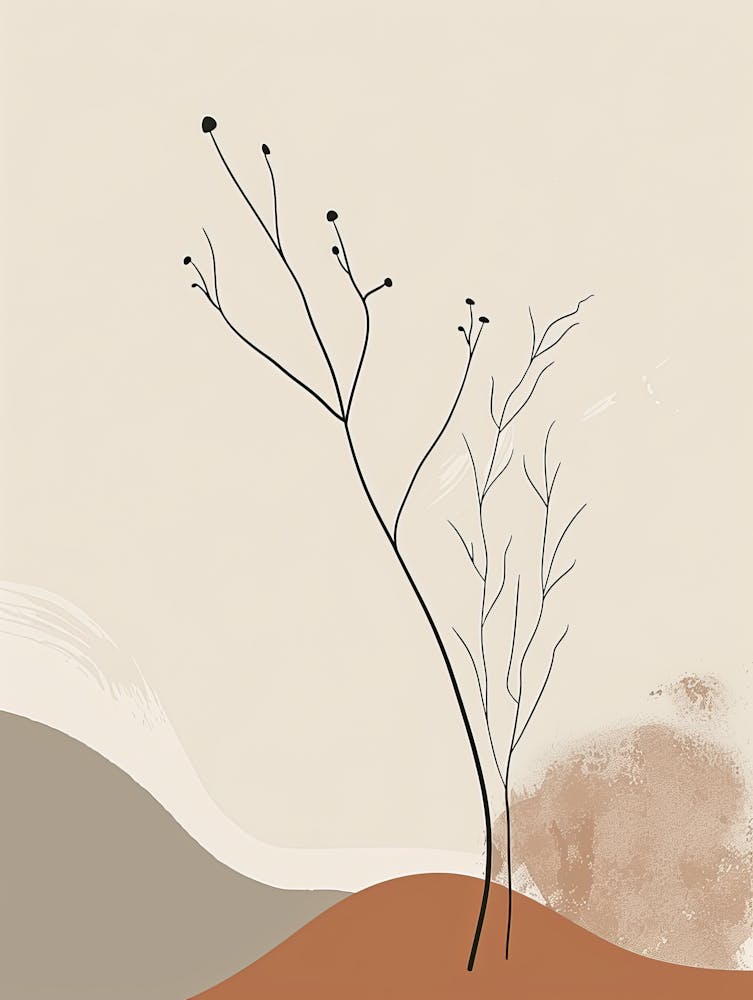 Chicago Botanical Garden Boho Line Art