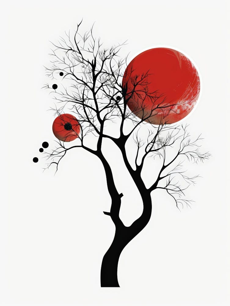 Tree With Red Circles
