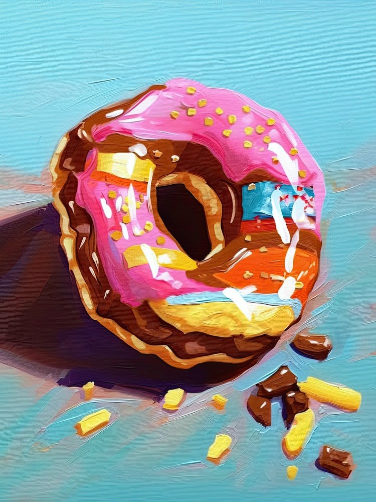 A Doughnut Oil Painting 2