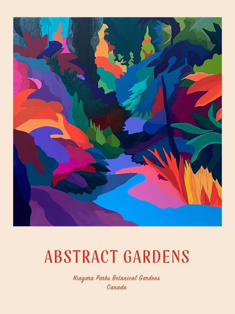 Colourful Gardens Niagara Parks Botanical Gardens Canada 3 Red Poster