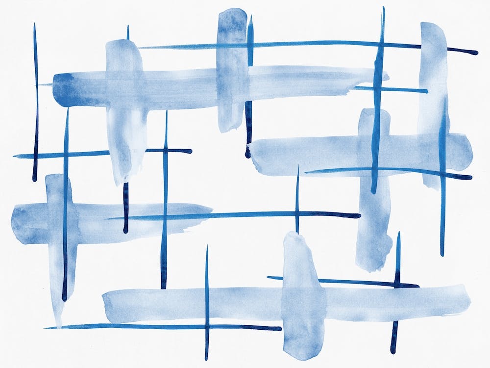 Abstract Lines Blue And White 05