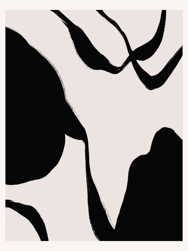 Black And White Abstract Painting 1