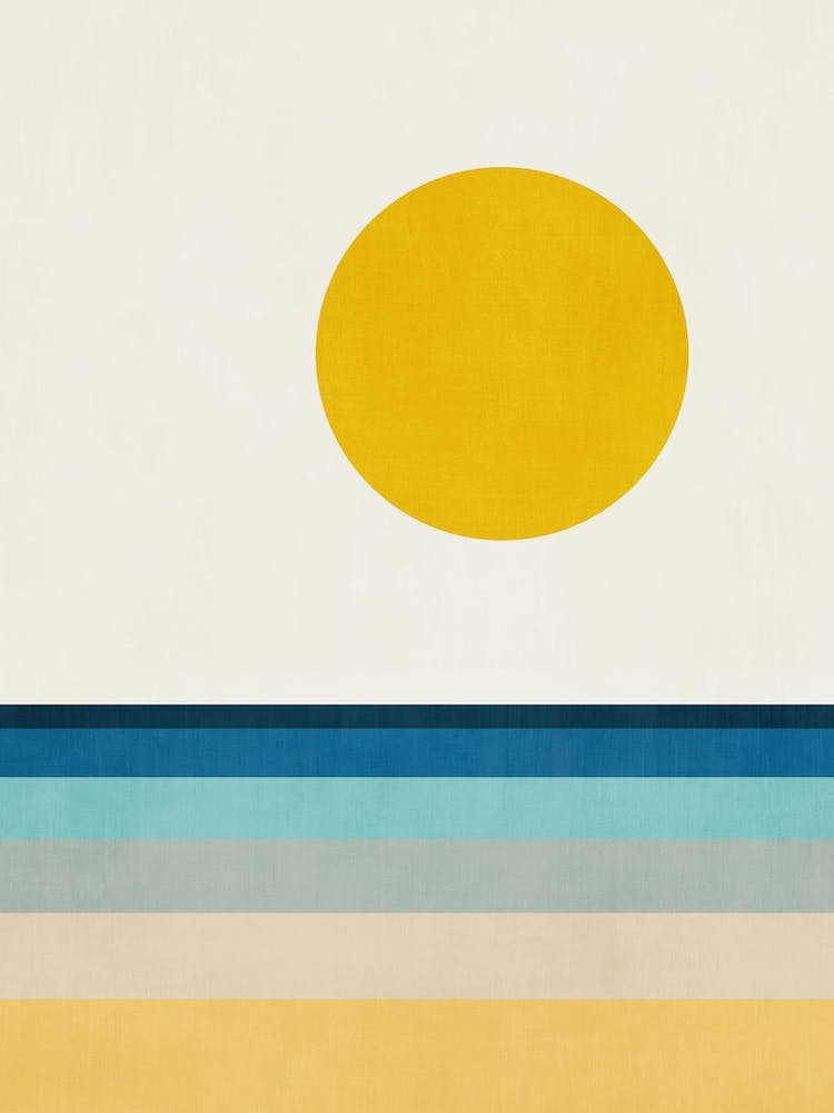 Mcm Abstract Landscape Sun Sea