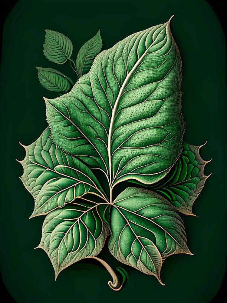 Basil Leaf Vintage Botanical 3
