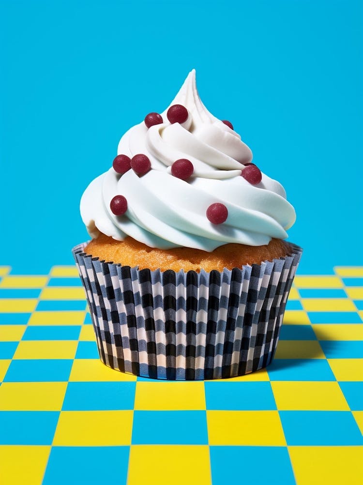 Cupcake With Frosting Pop Art Inspired 2