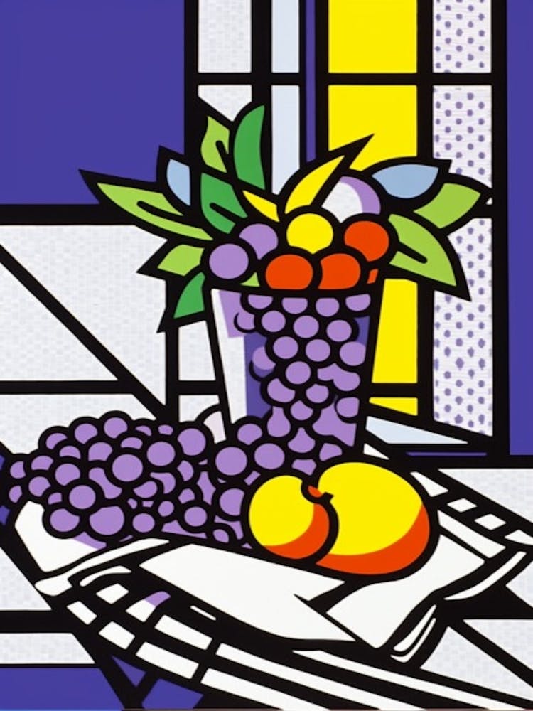 Lilac Flower Still Life  3 Pop Art Style