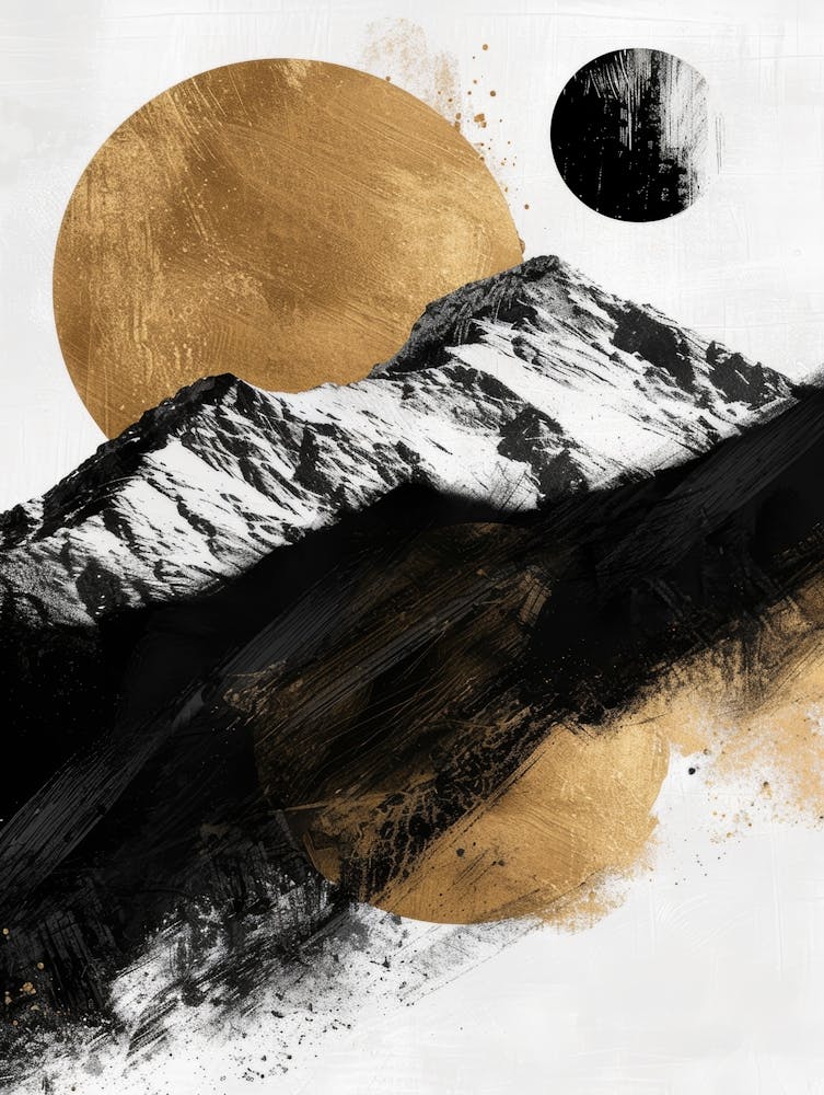 Impression Sur Toile Or Et Noir 7