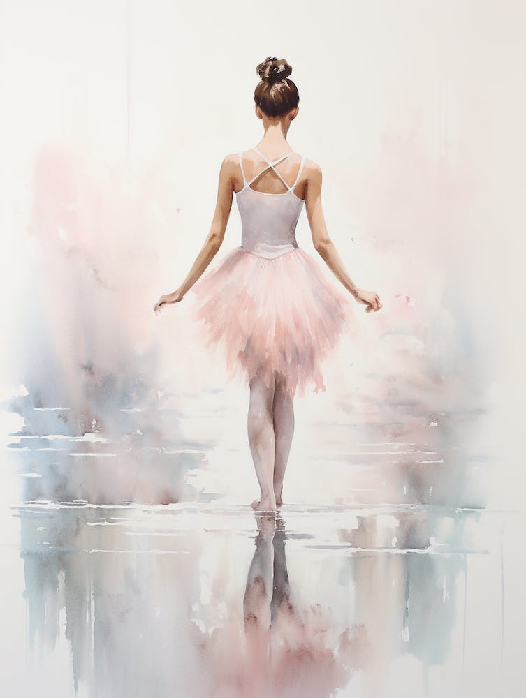 Ballet Dancer Water Colour