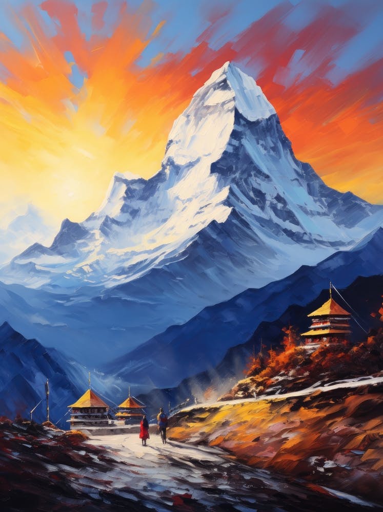 Everest Bei Sonnenuntergang