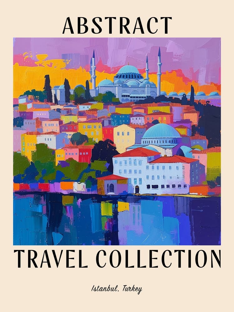 Abstract Travel Collection Poster Istanbul Turkey 1