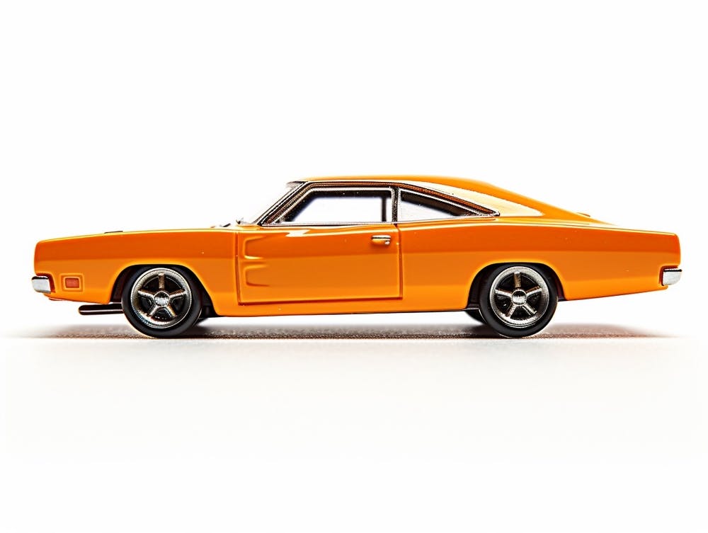Toy Car 69 Dodge Charger Orange