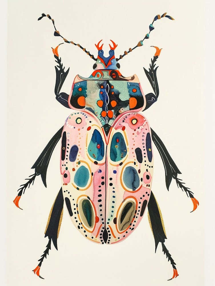 Colourful Insect Illustration Beetle 21