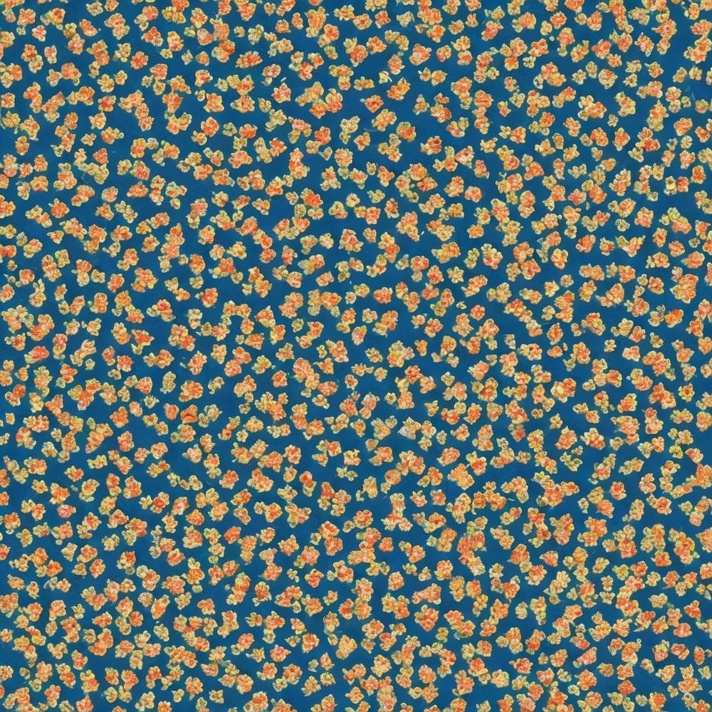 Blue And Orange Polka Dots