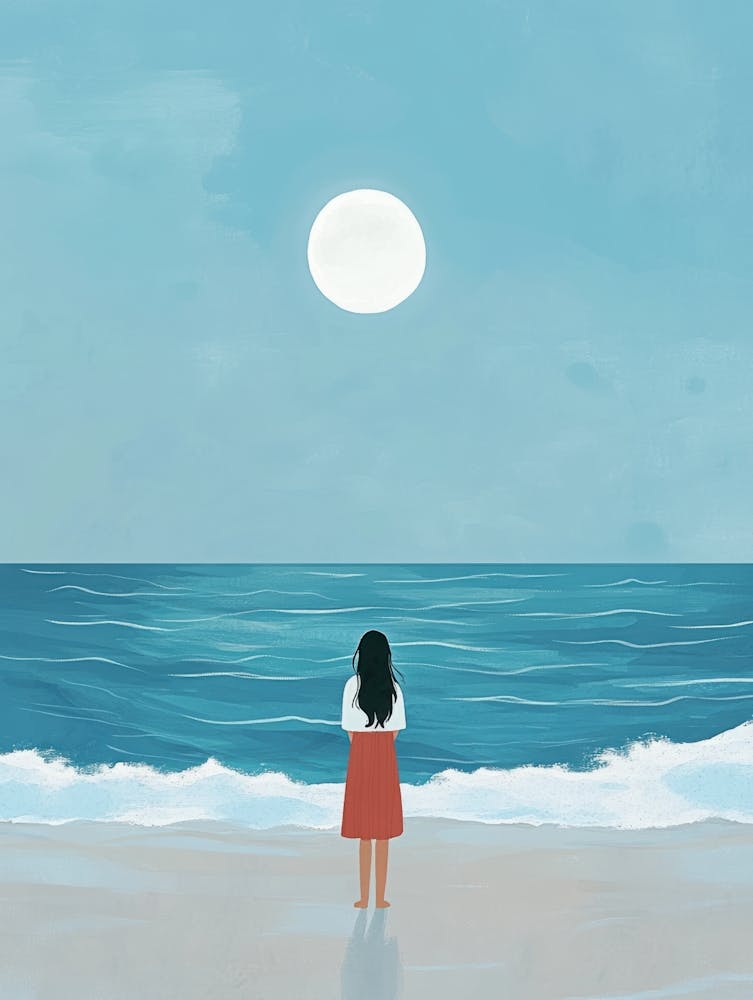 Full Moon On The Beach 1