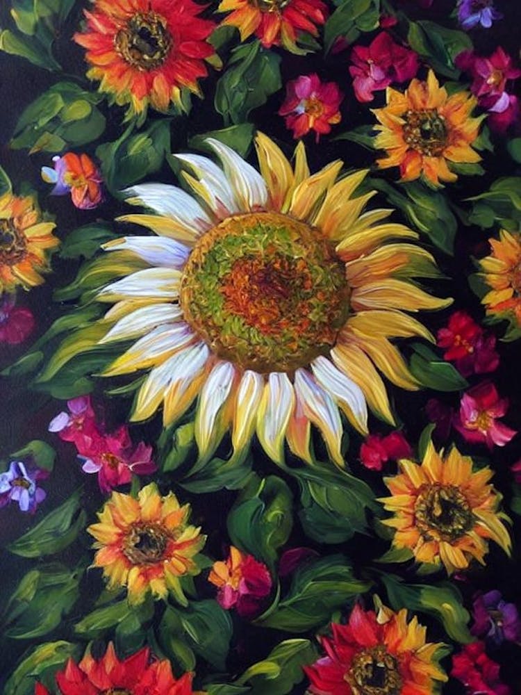 Sonnenblumen Stillleben Ölgemälde Blume