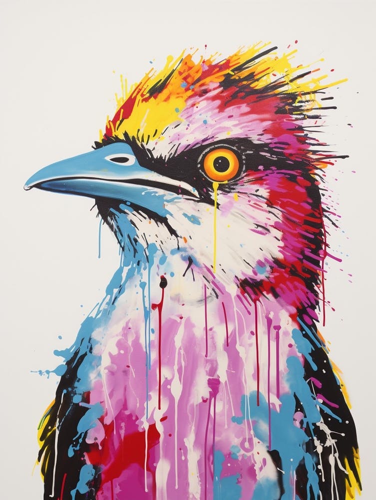 Oiseau Coucou 2, style Andy Warhol