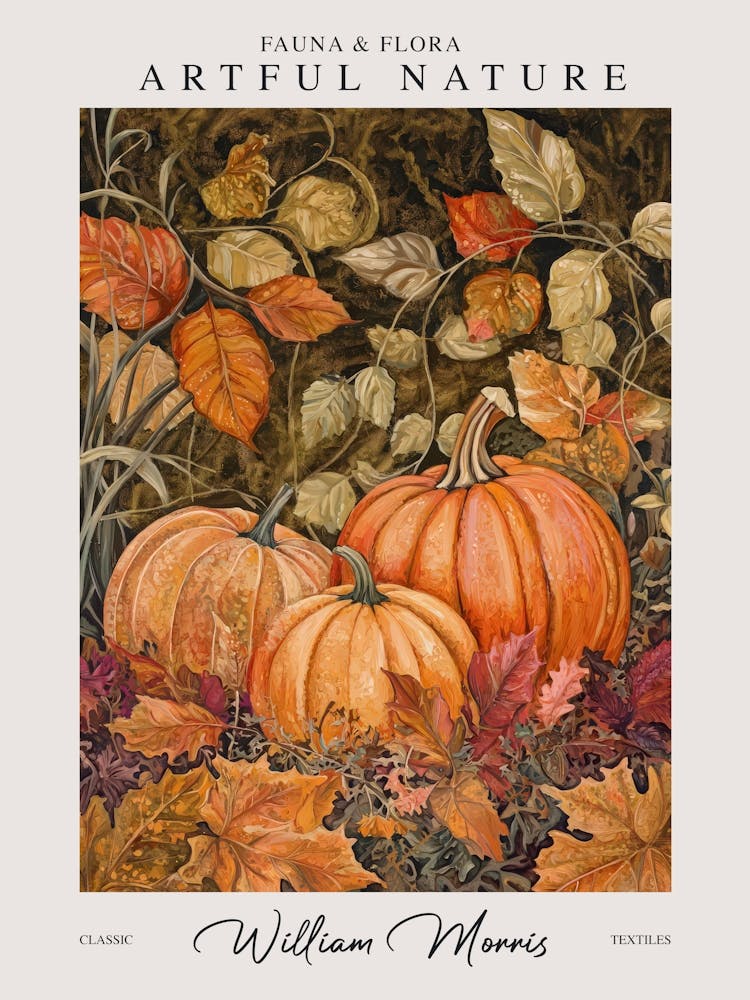 William Morris Pumpkins Autumn Fall Exhibition