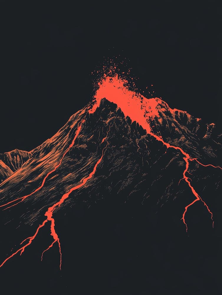 Volcano Illustration