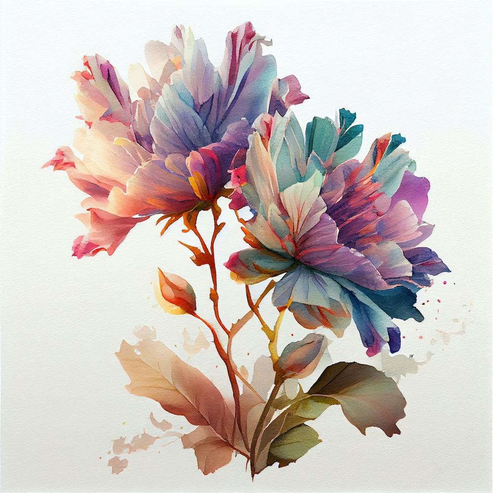 Watercolor Flower Abstract 28