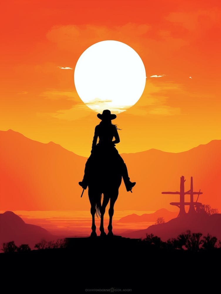 Silhouette Cowgirl 1