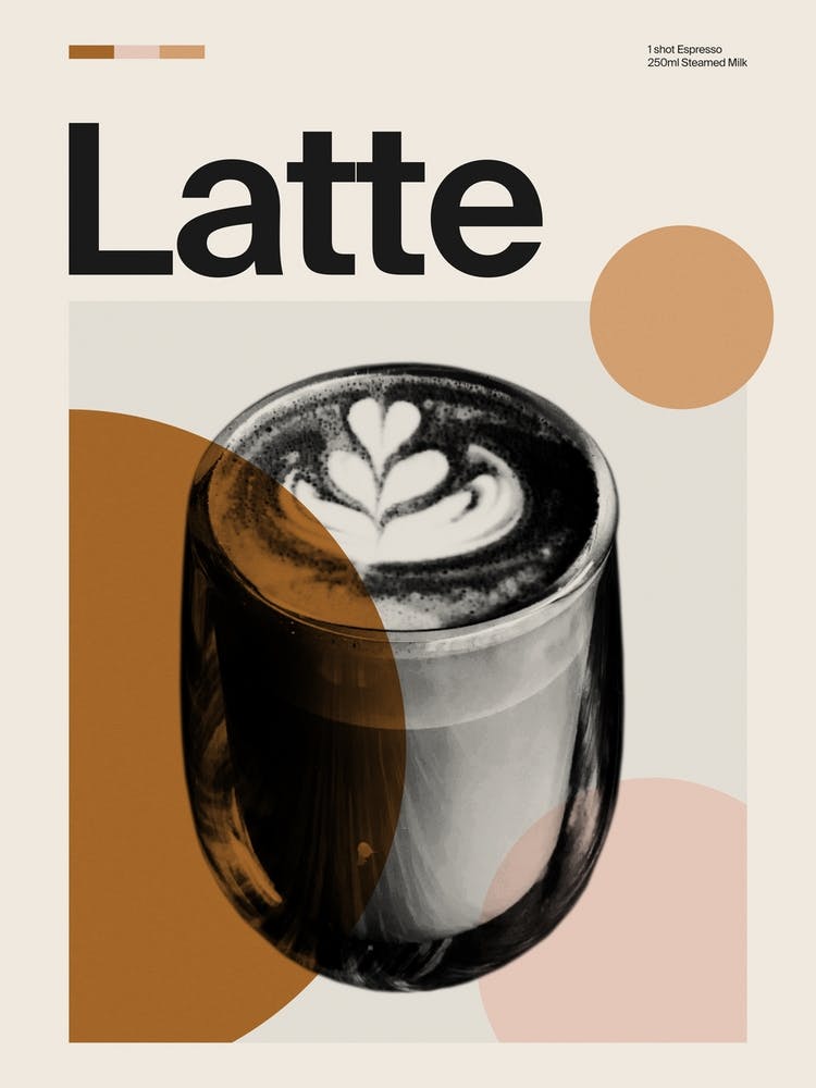 Mid Century Latte Coffee