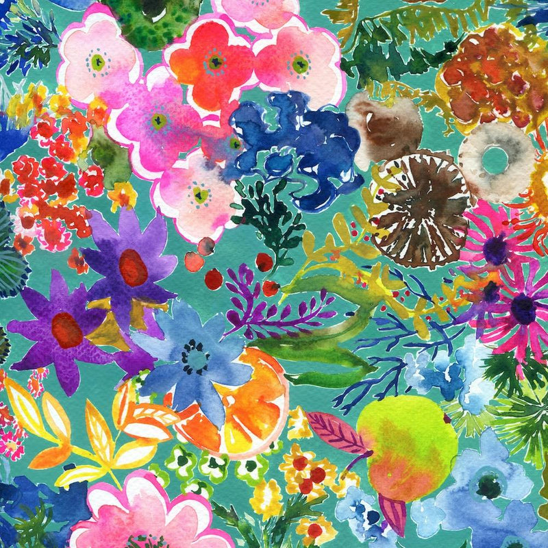 Watercolor Floating Flowers 1