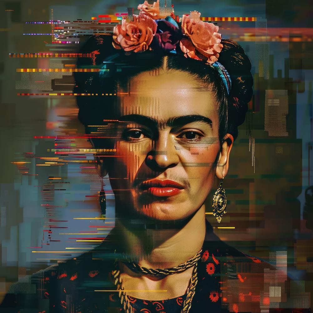 Frida Kahlo Pixelated Reality Series