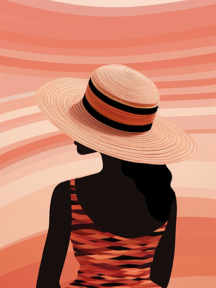 Silhouette Of A Woman In A Hat