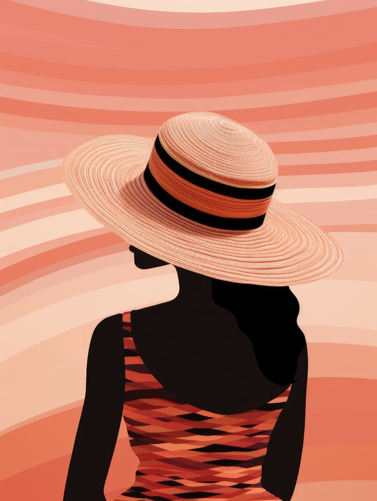 Silhouette Of A Woman In A Hat