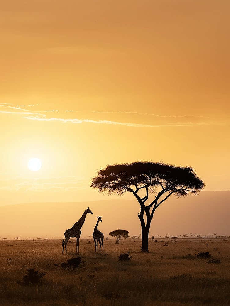 Giraffes In The Savannah