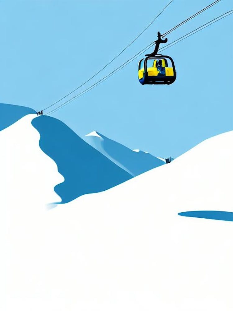 Serre Chevalier, France Minimal Skiing Poster
