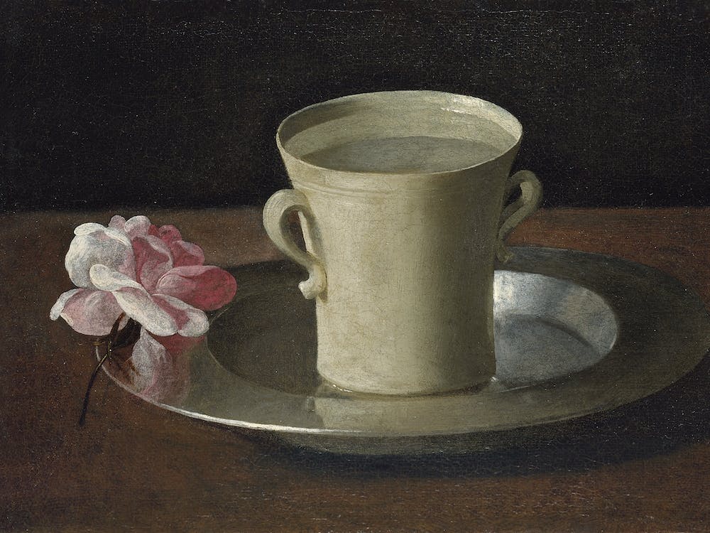 A Cup Of Water And A Rose, Francisco de Zurbarán