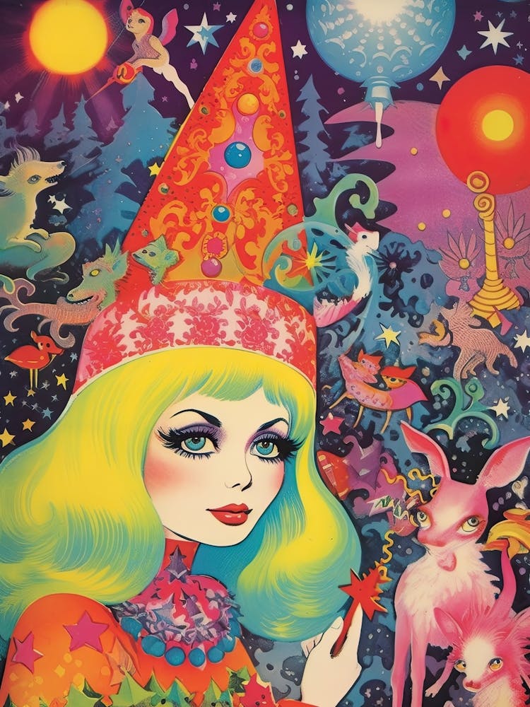 Vintage Witch Girl Kitsch 3