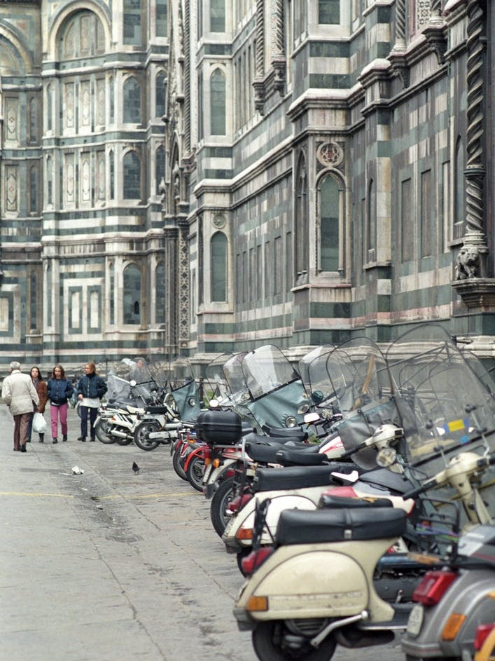 Scooters Outside The Duomo In Florence
