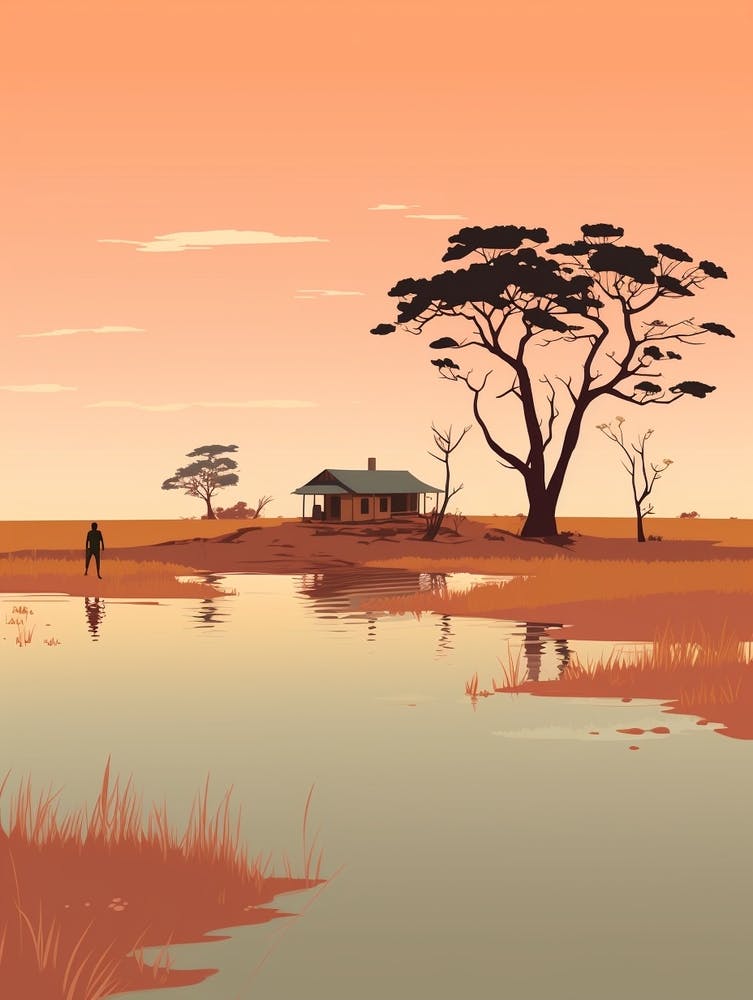 Botswana 2 Travel Illustration