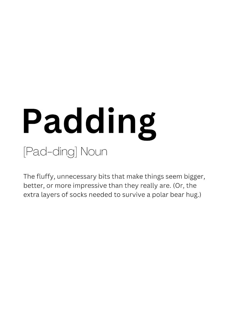 Padding Definition Meaning