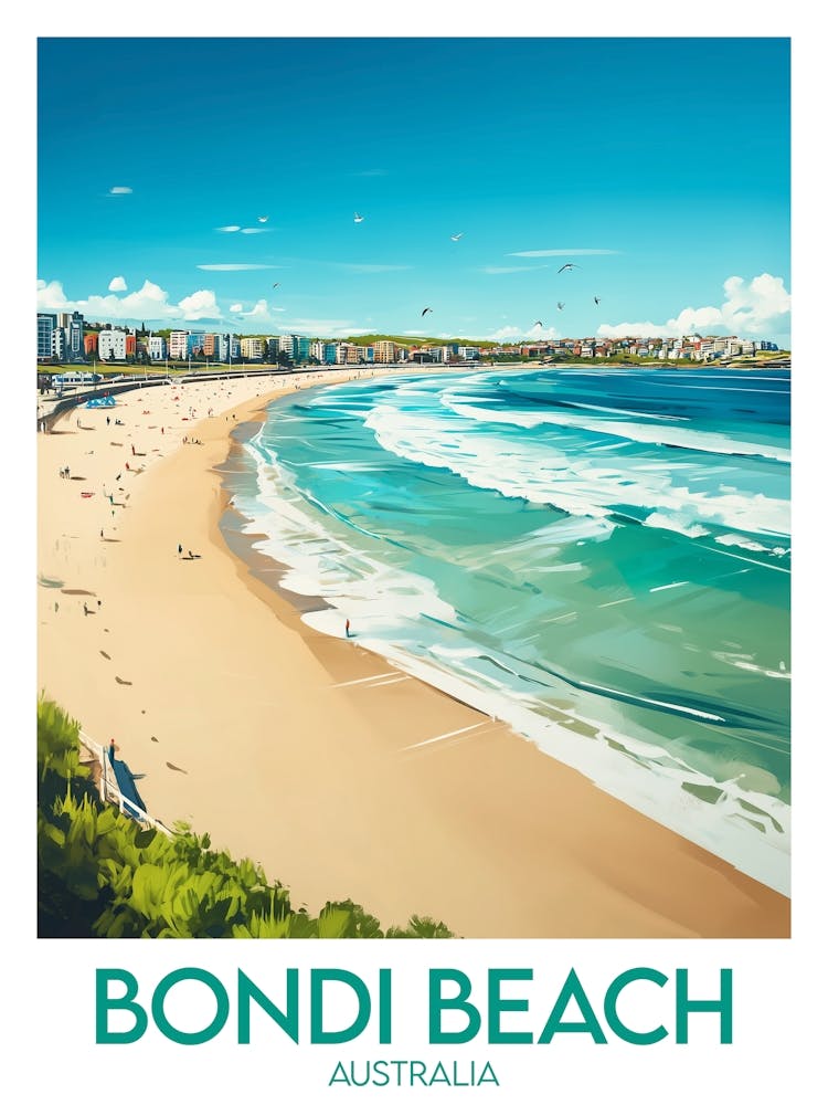 Affiche de voyage Bondi Beach