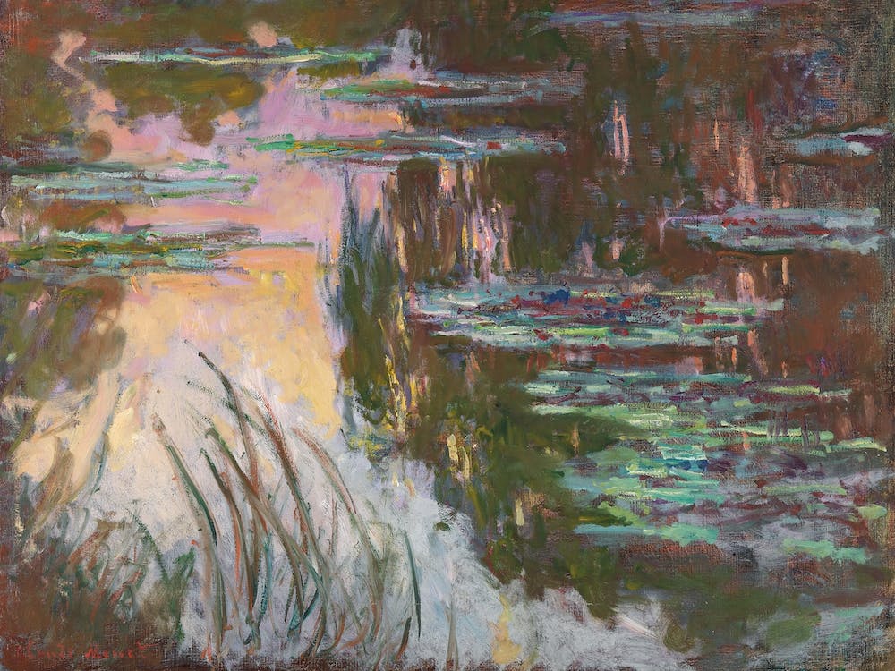 Water Lilies Setting Sun, Claude Monet
