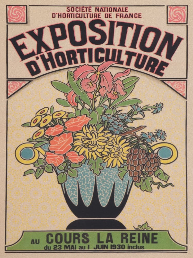 Flowers, Horticulture Exposition Vintage Poster