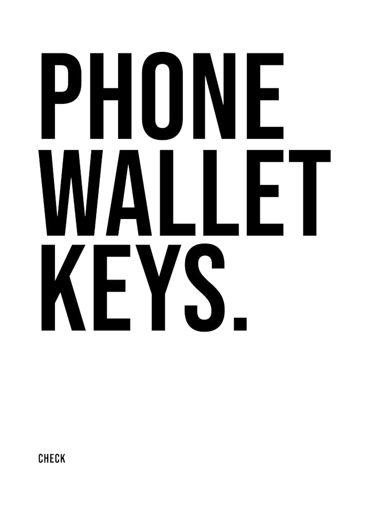 Phone Wallet Keys Check 01