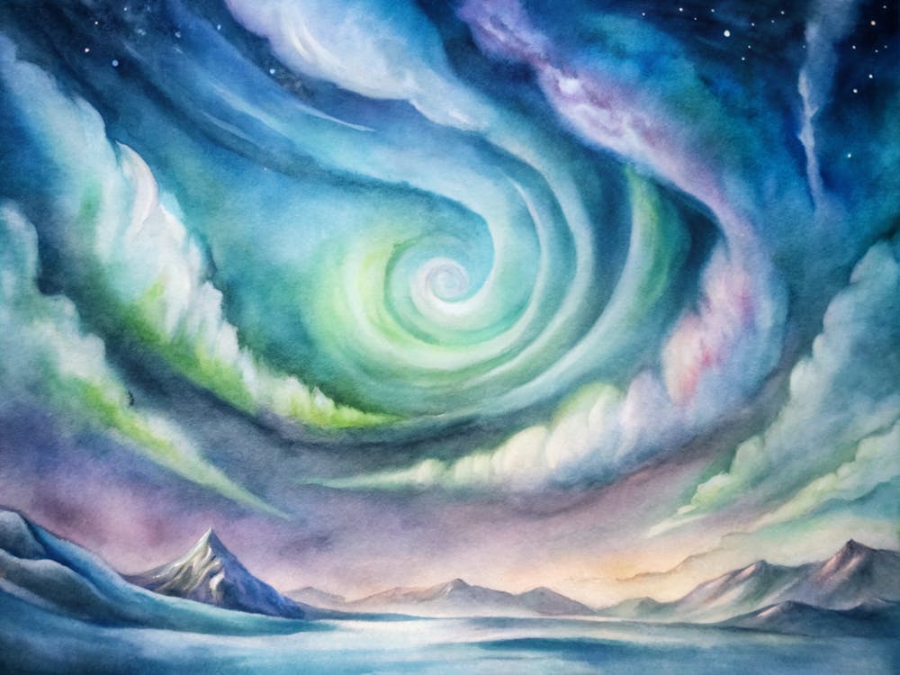 A Dramatic Poster Of The Northern Lights Forming S (1)