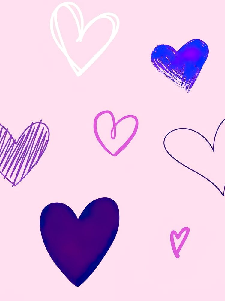 Hearts On A Pink Background