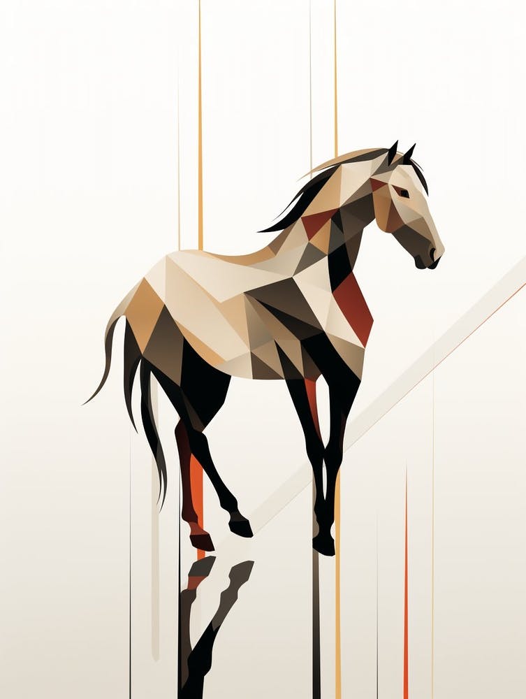 Horse Minimalist Abstract 4