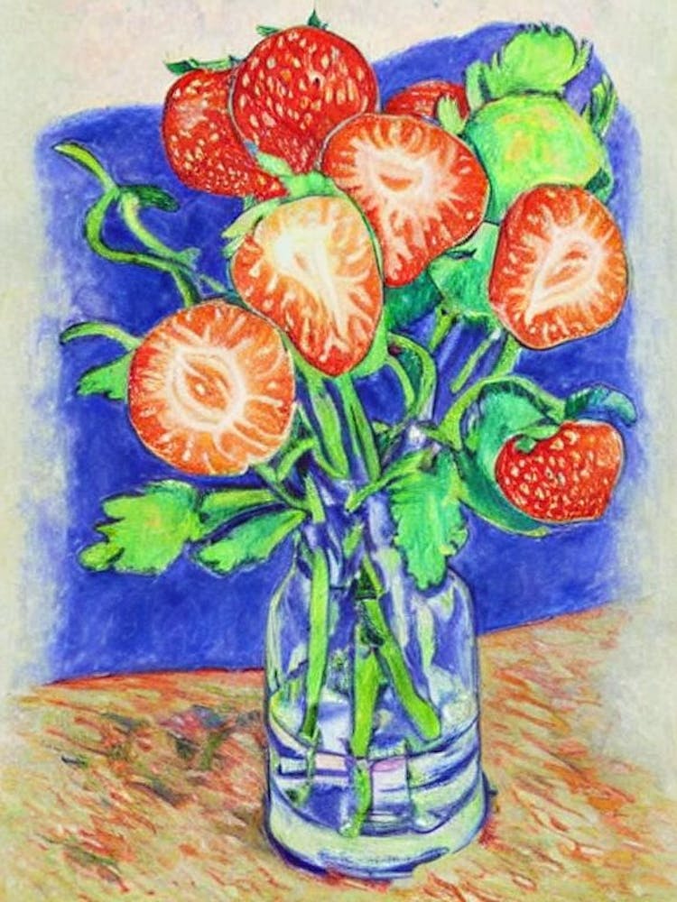 Strawberry 1 Vintage Sketch Fruit